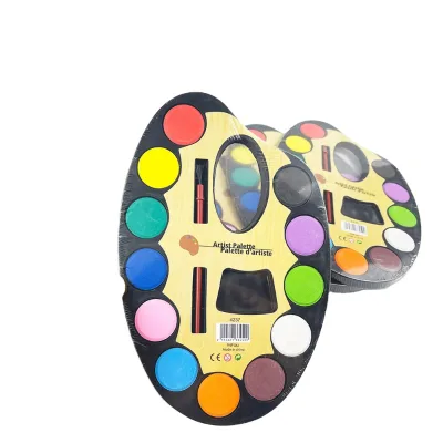 Wholesale Oval Colored Solid Pigment Art Student Paints Watercolor Pigment Solid Powder Paint
