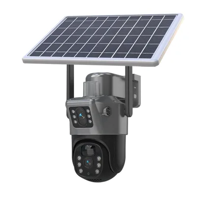 Factory Wholesale V380 Pro Solar WiFi Security Camera 4MP 4G SIM Card 180 Wide Angle Human Tracking CMOS Cloud Wall Mount Night