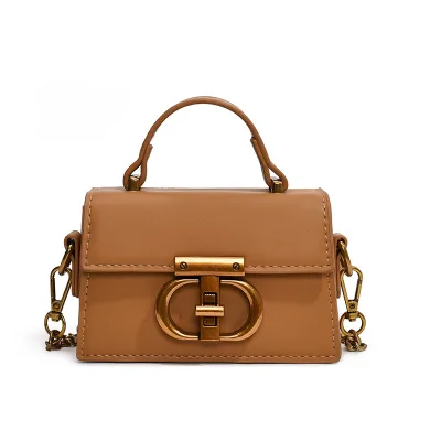 HY198 Retro Mini Handbag 2025 Summer New Style Girls Simple Versatile Shoulder Bag Textured Messenger Bag