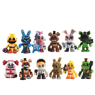 Linda Toy Midnight Bear Series With Movable Joints Freddie Hoschka Bonnie Building Block Pvc Toy