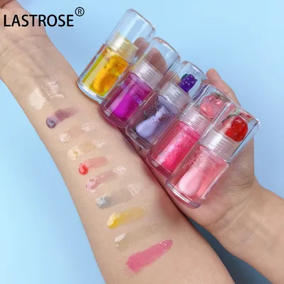 Long Lasting Lip Moisturizing Vegan Organic Fruit Flavor Vitamin E Moisture Lip Plump Oil Clear Tinted Balm Lip Glow Oil