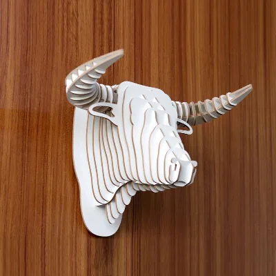 Manufacturer Carved 3d Ox Head for Home Decor