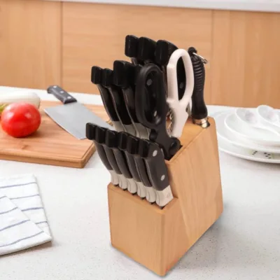 High-end Luxury Oak Knife Rack, Universal Kitchen Knife Organizer, Modern Minimalist Style, Easy to Clean, 100% Solid Wood
