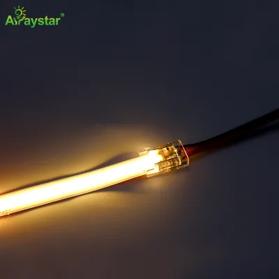 6mm 8mm 10mm solderless LED connector for 2835 5050 strip 2pin single color dual color led strip connector for COB led strip