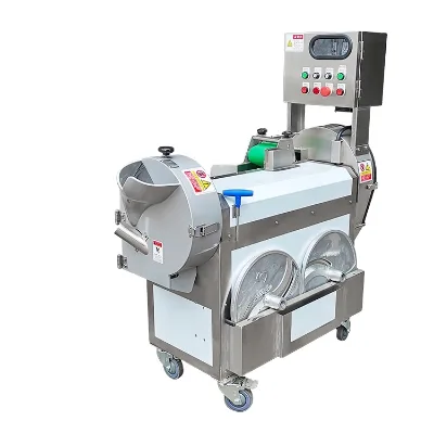 Hot Sale Commercial Dicer Slicer Chopper Shredder Cutter Double Heads Roots Leafy Tomato Fruit Vegetables Cutting Machine