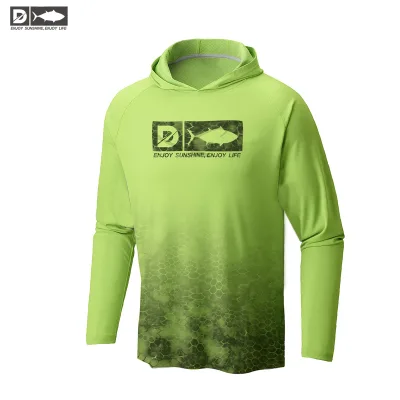 Rash Guard Professional Breathing Fishing Costume UPF 50 + Fishing T-shirt With Hoodie for Leisure Night Running