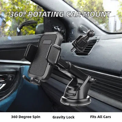 Hot Selling Universal Plastic ABS Gravity Air Outlet Bracket 360 Degree Rotation Windshield Phone Mount Mobile Holder