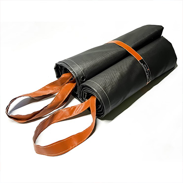 CE NFPA EN13501 Approved Oversized Carbon Fiber Electric Car Fire Blanket 6*8m 10m*10m Silicone-coated Fire Blanket