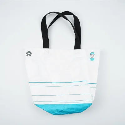 Wholesale Custom Printed Durable Washable Tyvek Paper Grocery Shopping Tote Bag for Retail Gift Promotions