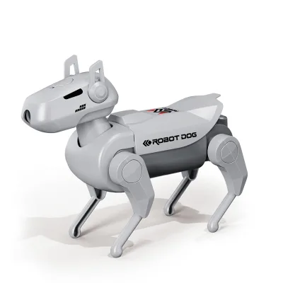 Make your own robot puppy dog realistic -STEM Pet with remote control, Durable Design rc robot dog toy with spray for Kid Age 6+