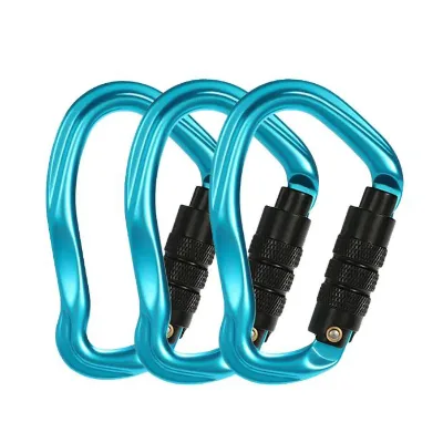 Heavy Duty 23kN Climbing Carabiner Clip Aluminum Alloy Snap Hook Locking Carabiner