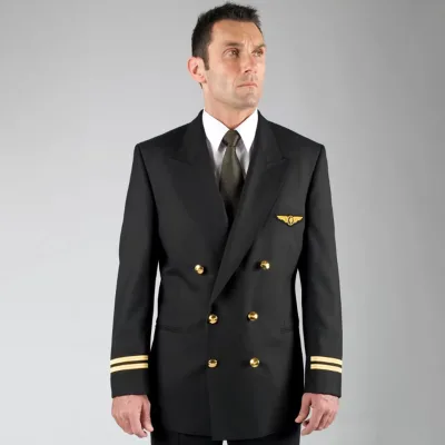 Superior Custom Male Pilot Uniform Set Pilots Shirt Pants Flight Attendants Suit Aviation Wholesale