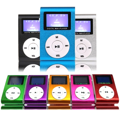 MP3 Music Player 128M Song Card Portable Mini Music Player with Metal Shell for Students Sports Running Blue Portable MP3 Player