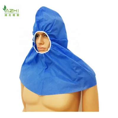 Philippines Market SMS 40gsm Disposable Shoulder Covers Cap Blue Hood Cover for Hospital Nurse 4th Doctor