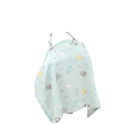 Breathable Soft Knitted Cotton Double Layer Multi-use Breastfeeding Nursing Cover Lace Screen Yarn Privacy Infant Feeding Women