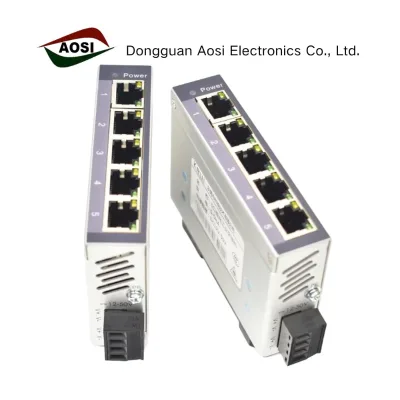 AOSI Another Brand S-xx Mini Industrial Ethernet Switch 5/8/10 Port-Unmanaged 10/100/1000 Mbps DIN-Rail Mount Wide Temperature