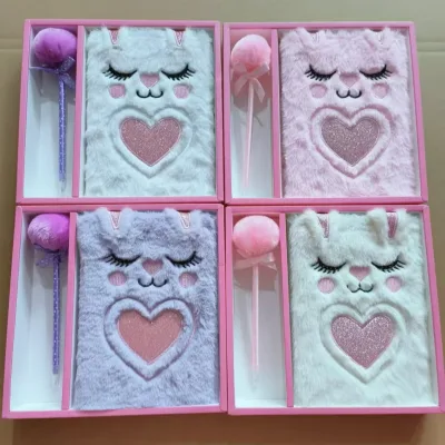 High Quality of Plush and Cute Stress-relieving Children's Gift Notebook A5 Business Student Planner Book