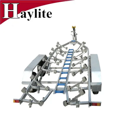Rubber Roller Double Axle Boat Trailer for Sale