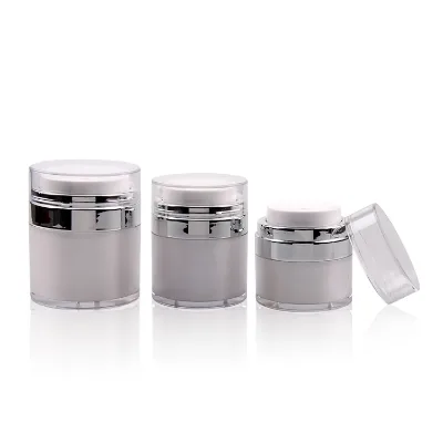 Eco Friendly Foundation Refillable Deluxe Plastic Double Walled Private Label Makeup 30ml 15ml 50g 50ml Airless Pump Jar