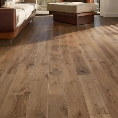 RoHS Multi-layer Shiny European Oak Grade ABCD Maintenance T&G 15mm Wide Plank Hardwood Flooring in Laundry