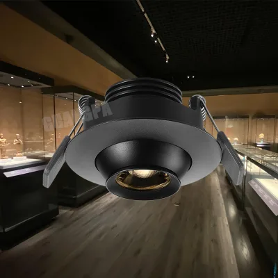 Popular Item Aluminum Tiny Pivot Recessed Luminaire Anti-Glare & Glare Reduction Specialized Gallery Exhibit Cabinet Focus Light