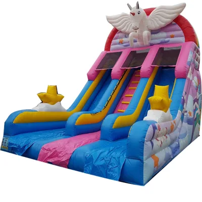 The Most Popular Outdoor Game - Commercial Inflatable unicorn Sli De, Children's Jumping Castle Inflatable Slide