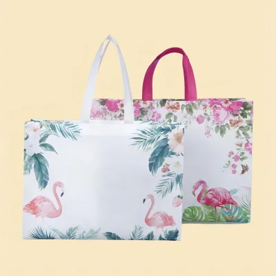 Custom Multicolor Printed Non-Woven Grocery Bags Personalized Wholesale Buckle Shopping Bags