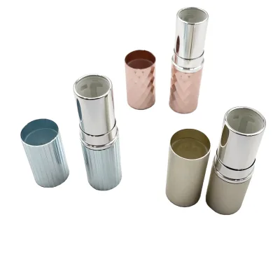 Square White Aluminum Lipstick Container Stylish Eco-Friendly & Portable Cosmetic Packaging with New Design Lid/Caps & Closures