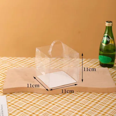 Premium Customizable Recyclable Plastic Square Cake Carrier Box Fresh-Keeping Feature Food-Safe for Home Baking Party Display