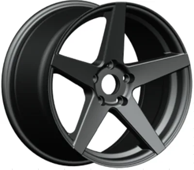 Black Mag Passenger Car Wheel Rims 5x120 17 Inch Deep Concave Car Aluminum
