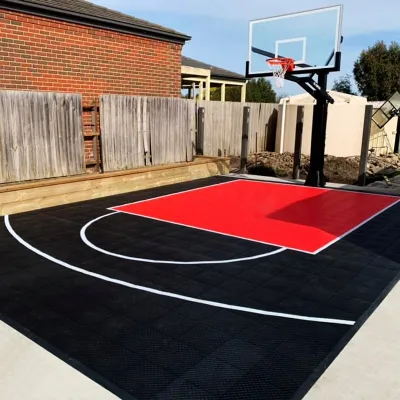 Fuxuan FX-02 20x25 Outdoor Soundproof Water Resistant Basketball Court Flooring 15.8mm Thick Easy to Install PP Material