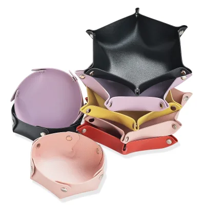 Foldable Nail Salon PU Leather Storage Box Manicure Supplies Nail Art Jewelry Organizer Tray