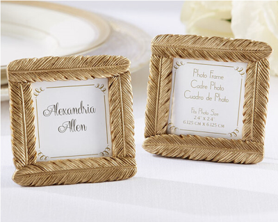 New Launch Feather Photo Frame Gold Mini Nail Art Small Photo Frame Baby Picture Frame