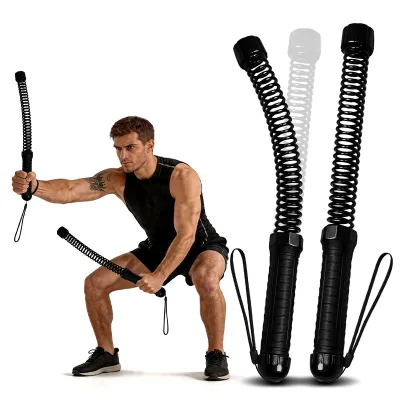 Portable Weighted Ropeless Battle Ropes, Adjustable Cordless Battle Rope Non-Slip Handle for Home Gym - Strength Building