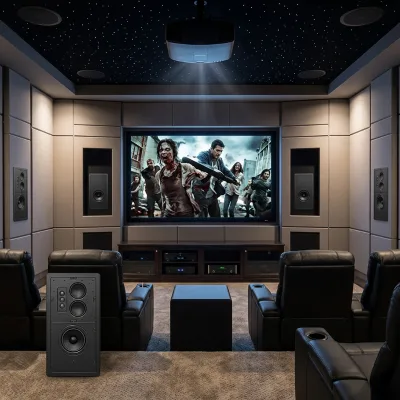 Home Theater Design Plan - Professional Audio System - Large-sized Home Theater Speakers - Audio Sound System