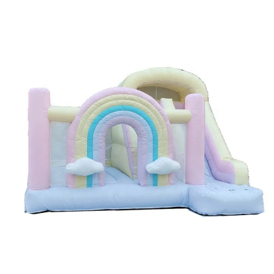 Outdoor Holiday Party Bouncy Castle Bouncy Castle Commercial Rainbow Bouncy Castle with Ball Pit Bouncy House with Slide