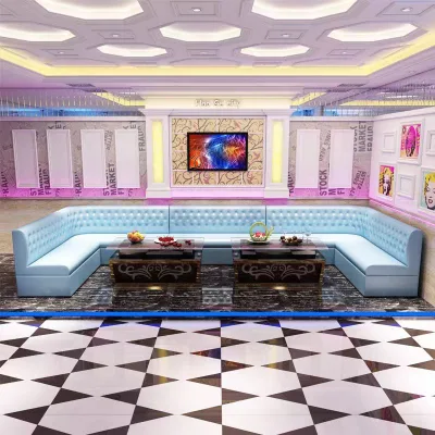 Night Club Furniture Interior Design Sofa Seating Fashionable & Beautiful Five-star Hotel Card Seat Sofa Set Furniturefor KTV