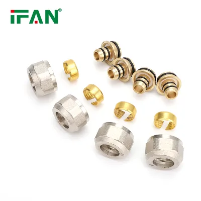 IFAN Factory Offer Customized Brass Manifold Adapter Coupling 12-20mm Forged Eurocone Adapter