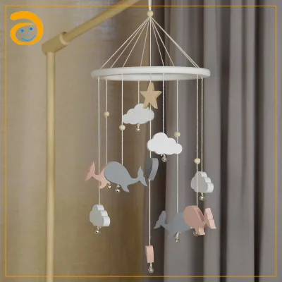 Hot Sell Newborn Baby Hanging Toy Gift Wooden Baby Mobile Crib Decoration