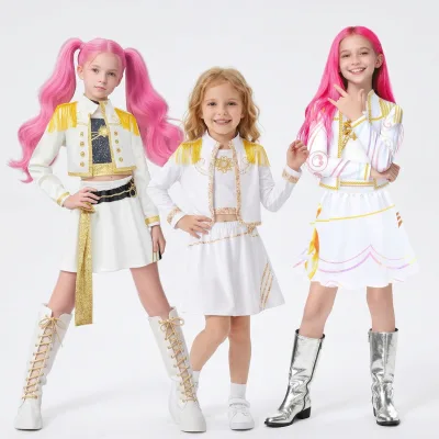 Hot K-POP Demon Hunter Party Suits Girl Superstar Outfit Mirarumi Zoi Children's Carnival Cosplay Costumes