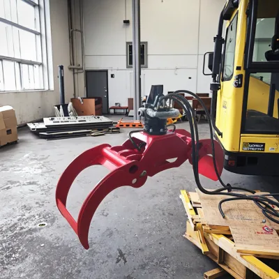 Excavator Hydraulic Clamp & Rotating Grapples Log Grab with Pump & Motor 2500kg Capacity 1620mm Jaw Opening