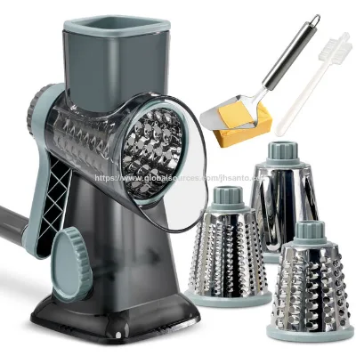 Multifunctional Manual 3 in 1 Vegetable chopper Mandoline Slicer Rotary Drum Grater Nut Shredder Veggie Rotary Cheese Grater