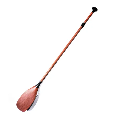 Portable 700g Three-Section Carbon Fiber Paddle Wood Color for Stand-Up Paddleboarding on Lakes & Rivers