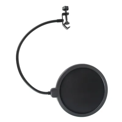 Depusheng F-01 Professional Microphone Blowout Prevention Net Studio Anchor Windbreak Net Cantilever Bracket for Recording Live