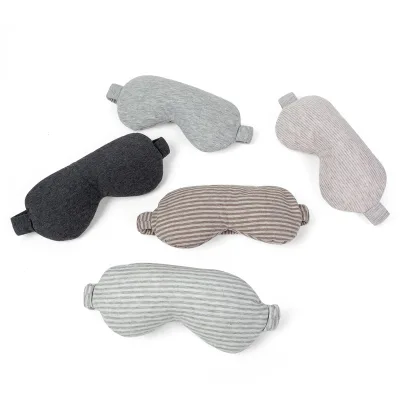 Tianzhu Cotton Unprinted Striped Modern Good Quality Eye Mask Sleep Light Blocking Shade Travel Office Lunch Break Cross-border