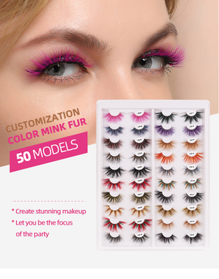 Lash with Colorful Lashes Purple Details Custom Mink Color Lashes Color Eyelashes
