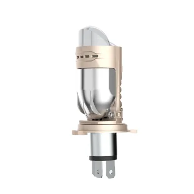 Customized Automotive Headlights H4 Lens Plug and Play Ultra Bright Luxurious Gold Color LED Headlight Car Accessories