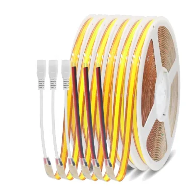 Free Cut COB LED Strip IP20 12V 24V FOB LED Tape Light Bar CRI 90 LED Strip Light IP67 Anywhere Cob Cuttable Strip