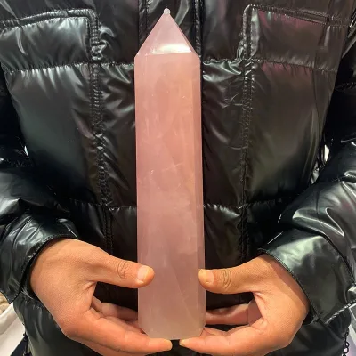 Wholesale Natural Rose Quartz Point High Quality Rose Quartz Tower for Decoration