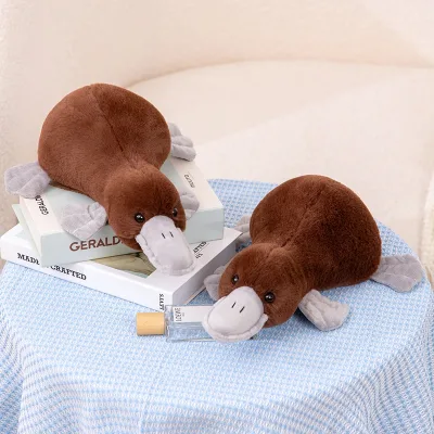 40CM Super Soft Brown Duck Plush Toy for Kids PP Cotton Filling Weighted Feature Washed Technics Birthday Wedding Gift